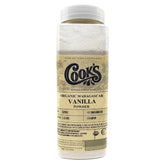 COOK'S front packaging showing organic vanilla powder and benefits