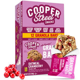 Cooper Street front packaging showing 12-pack and cranberry flavor benefits