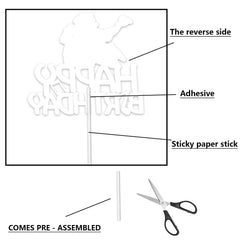 COOSOAR topper inserted in cake showing easy placement and polished party look