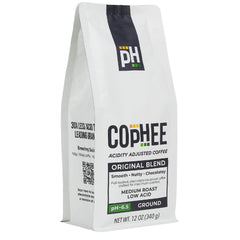 COpHEE front packaging 12 oz showing smooth low acid branding and benefits