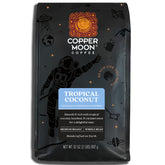 Copper Moon front packaging showing 2 lb bag and tropical coconut flavor benefits freshness