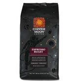 Copper Moon front packaging showing 5 lb bag and blend name with clear labeling benefit
