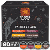 Copper Moon front packaging showing 80-count variety pack and convenience
