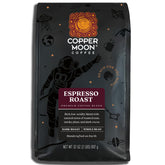 Copper Moon front packaging highlighting bold roast and 2 lb size for freshness