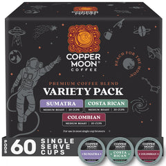 Copper Moon front packaging showing variety pack and quick selection benefit