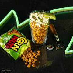 Resealable zipper detail on Corn Nuts bag showing freshness-retention benefit