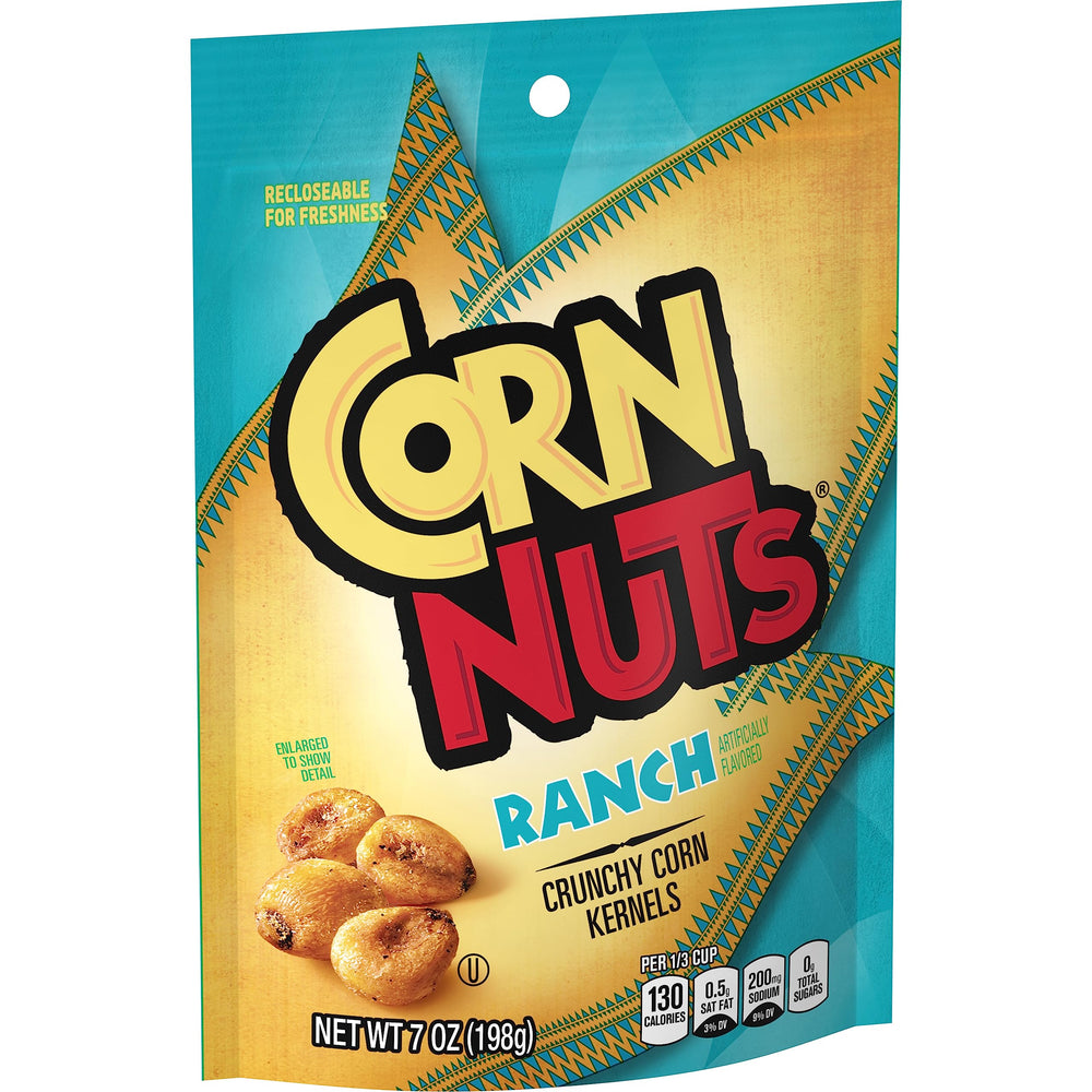 Corn Nuts front packaging showing ranch flavor and bag design for easy identification