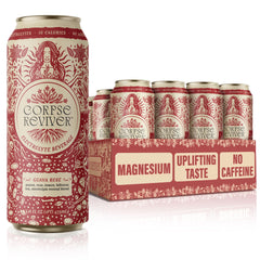 CORPSE REVIVER front packaging showing guava rose and electrolyte benefits