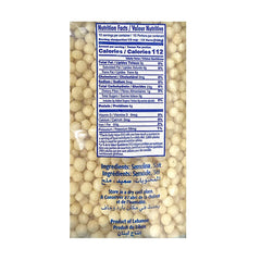 Close-up of Cortas cooked couscous pearls highlighting chewy texture and sauce absorption