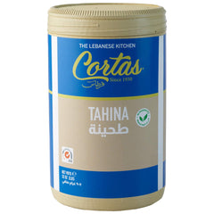 Cortas tahini front packaging showing jar and brand freshness