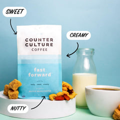 Counter Culture beans in a pour-over brewer showing bright flavor clarity