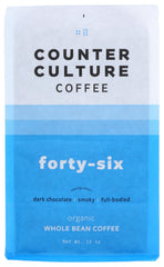 Counter Culture front packaging showing 12 oz bag and organic label for freshness