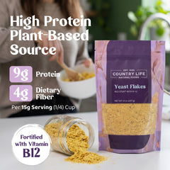 Scoop next to ruler shows Country Life 3 lb bag bulk size and portioning benefit