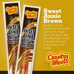 Country Meats single stick opened ready to eat illustrating grab-and-go protein benefit
