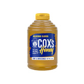 Cox's Honey 32 oz front label showing brand and purity benefit