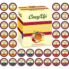 Cozy Up front packaging showing 36-count assortment and vibrant fruit art for quick selection