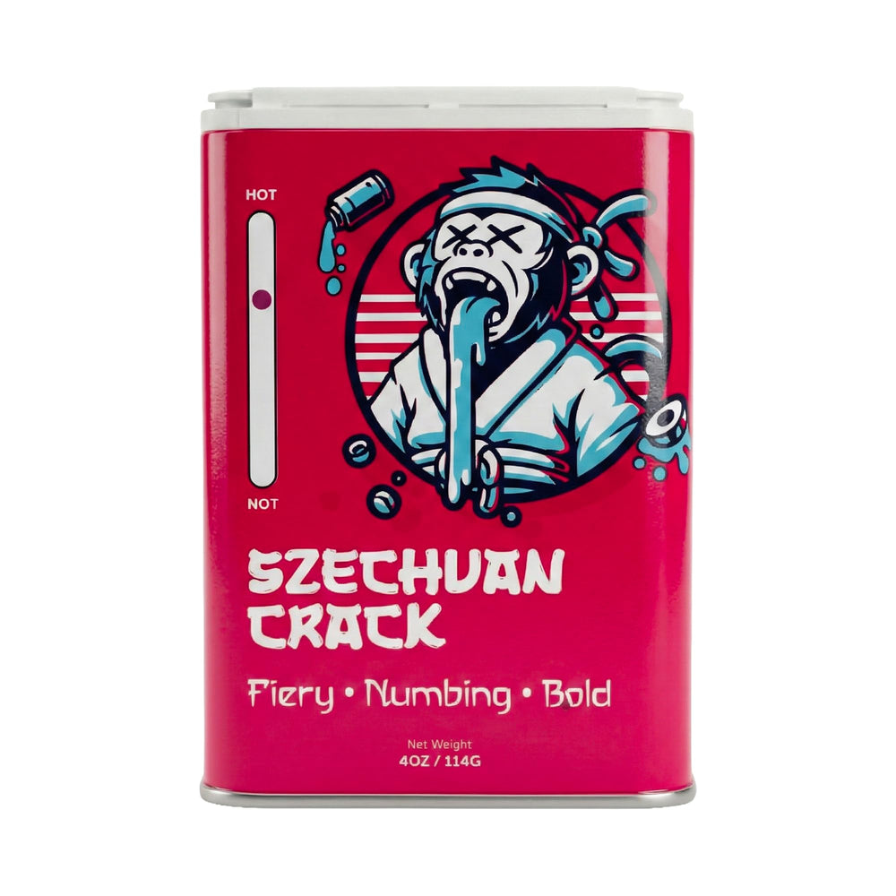 Crack Spice front tin showing label and resealable lid for freshness
