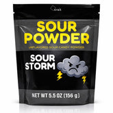 crait front of bag showing 5.5 oz resealable packaging and bold sour branding benefit