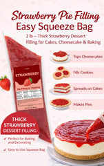 crait close-up of thick strawberry filling texture, demonstrates stable spoonable consistency
