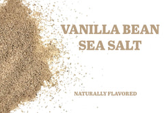 crait close-up of vanilla bean flecks in salt illustrating real beans