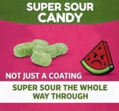 crait close-up of barrel-shaped candies highlighting glossy texture and sour coating