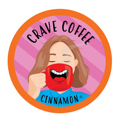 Crave Beverages front packaging showing 40-count cinnamon pods and convenience