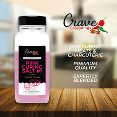 Crave Seasonings open jar close-up showing pink salt texture for even mixing