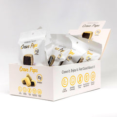CRAVECLEAN open resealable pouch ready for quick, portable snacking