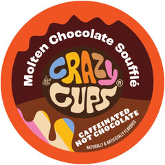 Crazy Cups close-up of pod top, clear branding and brewing readiness