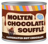 Crazy Cups front canister showing label and premium cocoa — convenient storage benefit