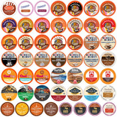 Crazy Cups front packaging showing 50-count sampler and variety benefit