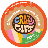 Crazy Cups front packaging showing cinnamon french toast flavor and benefits