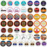 Crazy Cups front packaging showing 50-count variety and bold roast promise