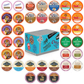 Crazy Cups front packaging showing 36-count variety, highlights convenient assortment