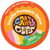 Crazy Cups front packaging showing 22-count pods and flavor benefits