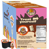 Crazy Cups front packaging showing 22-count pods and clear product branding benefit convenience