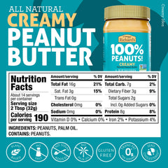 Crazy Richard's creamy peanut butter on spoon highlighting smooth spreadability