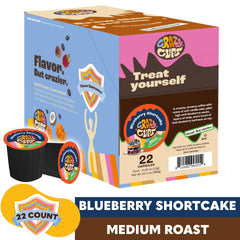 Crazy Cups pods in hand showing size and 22-count pack scale benefit