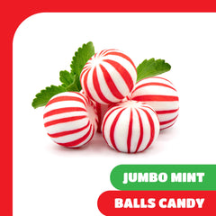 CRAZYOUTLET candy bowl filled with jumbo mint balls for guest refreshment