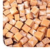 CRAZYOUTLET front packaging of 2 lb caramel bag shows product and quantity benefit