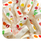 CRAZYOUTLET front packaging showing 12 oz bag and colorful nougat pieces for easy serving