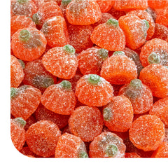 CRAZYOUTLET front packaging showing 2 lb bag and festive orange pumpkins benefits quick recognition