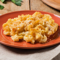 CREAMETTE cooked elbow macaroni in bowl ready to serve, comfort food appeal