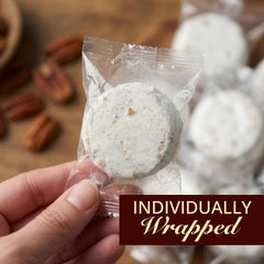 Cremelle individually wrapped cookies stacked for freshness and convenient sharing