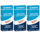 Crescent Mapleine three 2oz bottles front view showing compact pack and clear labeling for convenience