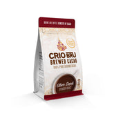 Crio Bru front packaging showing Uber Dark Spanish Roast and bold branding benefit