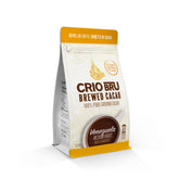 Crio Bru front packaging showing product name and chocolate aroma benefit