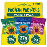 CRISP POWER front packaging showing six-pack convenience and bold branding