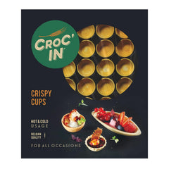 CROC'IN front packaging showing 60-piece vegan tart shells and convenience