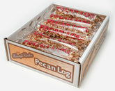 Crown Candy front packaging showing box of 12 individually wrapped pecan logs for gifting